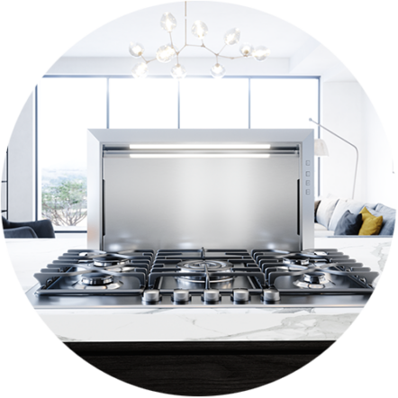 Downdraft range hood